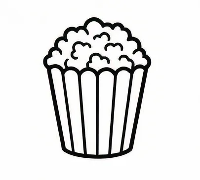 a cupcake with a white background and black outline.webp